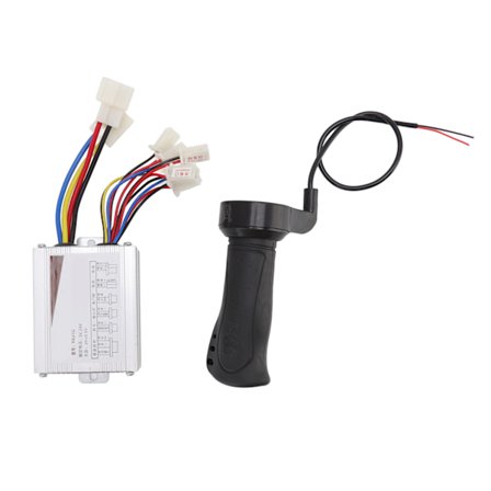 24V 500W Harjattu Moottorin Ohjain Kaasukahvalla, Alhainen Melutaso Tuuliturbiini-Skootterille