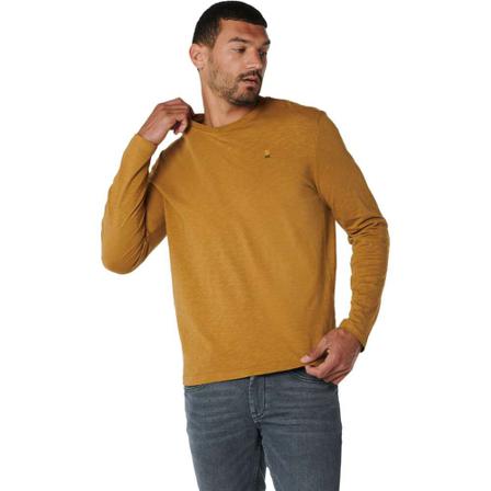 No Excess, T-shirt long sleeve crewneck slub r dark fudge Bruin, Heren, Maat:XL