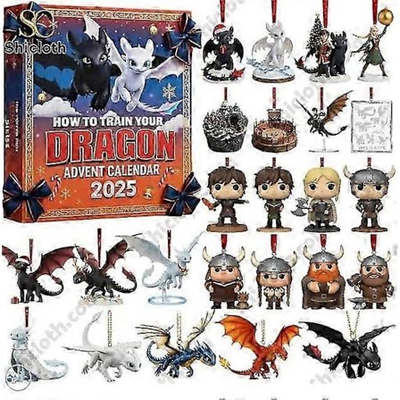 Bedste Sådan Træner Du Din Drage Julekalender Holiday Blind Box Juletræspynt Akrylvedhæng