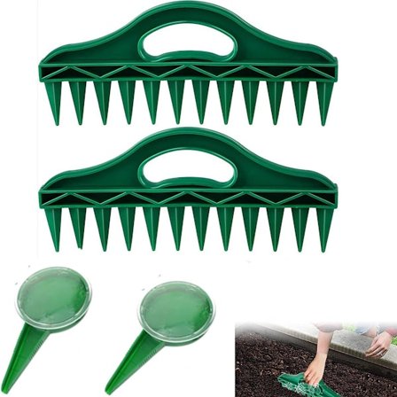 Planteverktøj - 4 stk. - Haveredskaber - Haverfrøsåer - Bund med 12 huller - Afstandsstykker