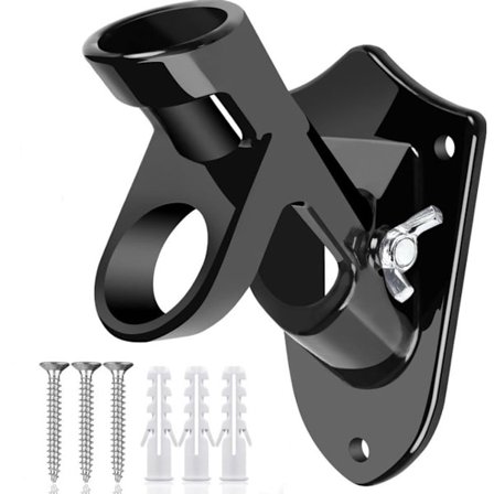 Kraftig Sort Aluminium Flagstangsbeslag med Rustfrit Stål Hardware til Udendørs Brug - Kompatibel med Hollandsk Flag - Kongens Dag