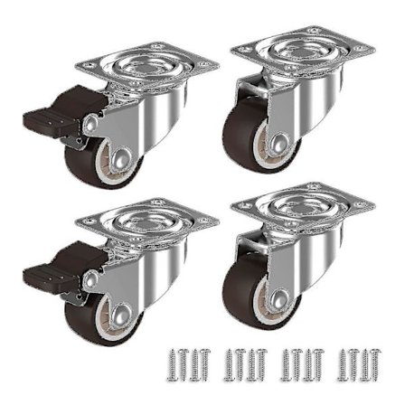 1 sæt med 4 møbelhjul 25 mm - kraftige hjul sporløse - små hjul til indendørs -Sy