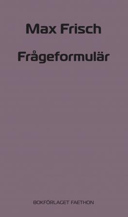 Frågeformulär - Bok av Max Frisch - Häfte