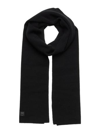 Organic Wool Scarf - Gots Black Knowledge Cotton Apparel