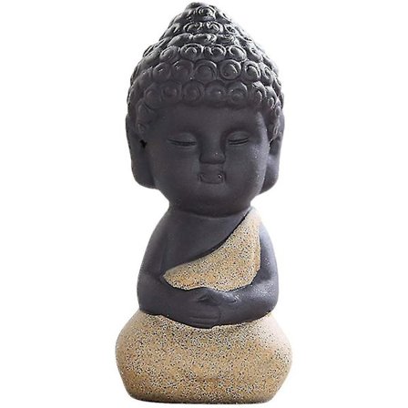 Keramisk Buddha Statue Meditationsskulptur, Til Te Bakke Kæledyr