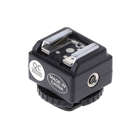 C-N2 Hot Shoe-omvandlare Adapter PC Sync Port Kit för Nikon-blixt till Canon-kamera