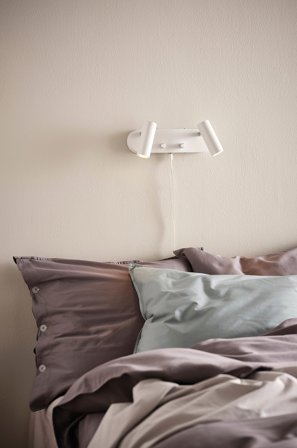 Jotex - LEE vegglampe - dobbel Hvit - Kjøp Vegglamper hos Jotex