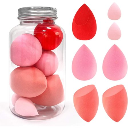 Rouge - 7-delt sminkebørstesett for foundation