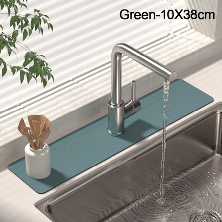 Kran Dreneringsmatte Sklisikker absorberende pute GRØNN 10X38CM