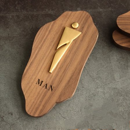 Toalett Piktogram Treskilt kompatibelt Toalett for menn og kvinner, Hotell Toalett Veggklistremerke, Instruksjonsskilt for bad, Hjemmedekorasjonsskilt