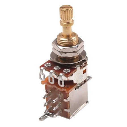 Push Pull Potensiometer / Bryter Potensiometer Elektrisk Gitar Volum Golden B500k