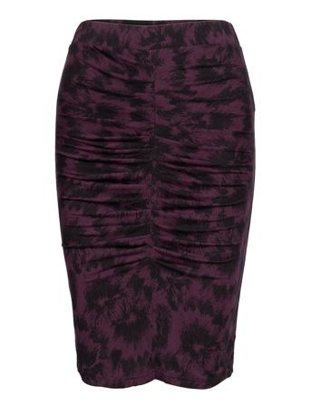 Skirt Knälång Kjol Lila Rosemunde