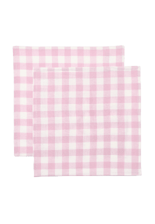 Åhléns Home Bomullsservetter GINGHAM, 2-pack Bordstextil Rosa ONESIZE