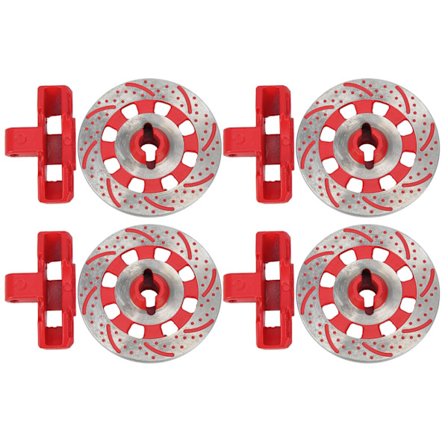 Hex Hjulnav Bremseskive Kaliper Skive RC Tilbehør Passer til Traxxas UDR 1/7 RC Bil Rød