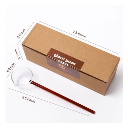 Kaffeskjeer av glass RØD