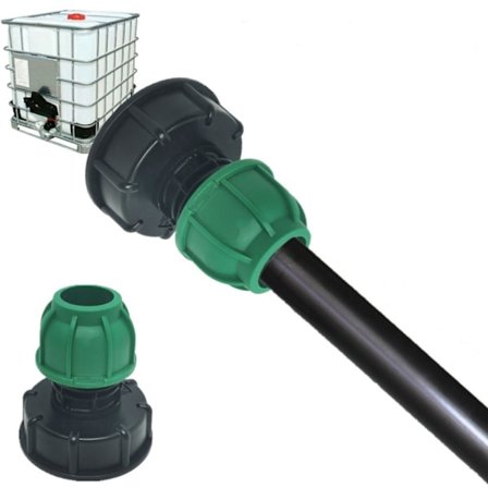 IBC Tankadaptere Fitting Gjengekobling 32MMRETT RØR