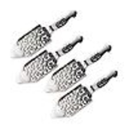 4 stk. absintskeer i rustfrit stål, vintage bar, glaskop, drikkefilter, udhulet absintske AA{KDO}