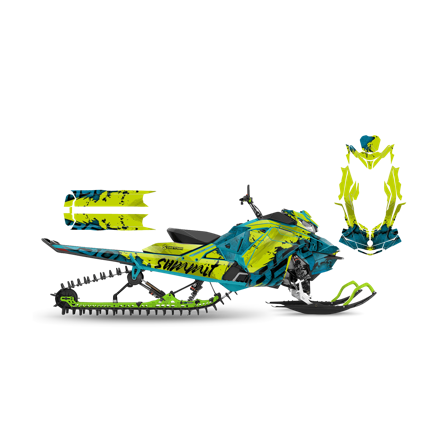 Tarrasarja SweTown Octo-Turkoosi-Lime - Ski-Doo Summit X 850 E-Tec 175 2018-2022