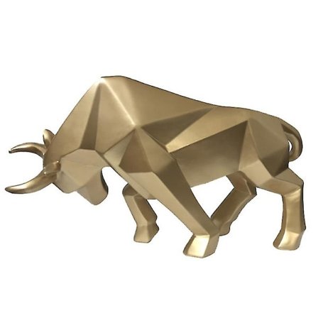 Hartsfigur i guld av harts - Dekorativ skulptur av djur i guld - Dekoration för vardagsrummet