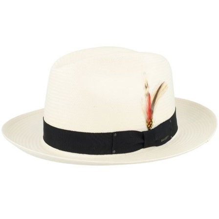 Bailey - Beige straw Hatt - Hanson Natural/Black Straw Hat @ Hatstore