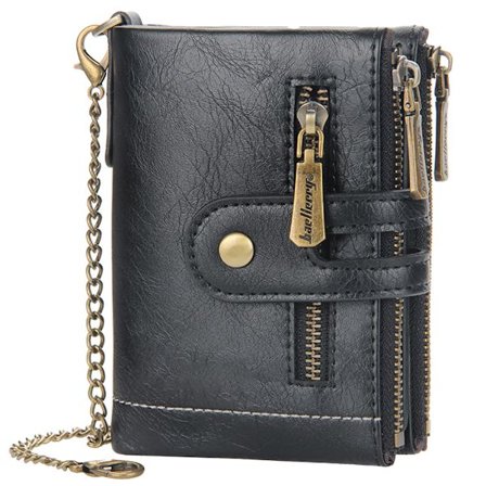 Herr plånbok dragkedja PU-läderhållare Myntficka Bifold - high quality
