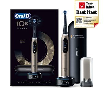 Oral-B Oral-B iO10 Lunar Gold, 1 t - Smart eltandborste iO10 Gold med trycksensor