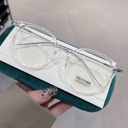 Anti-Blue Light Briller Runde Briller TRANSPARANT