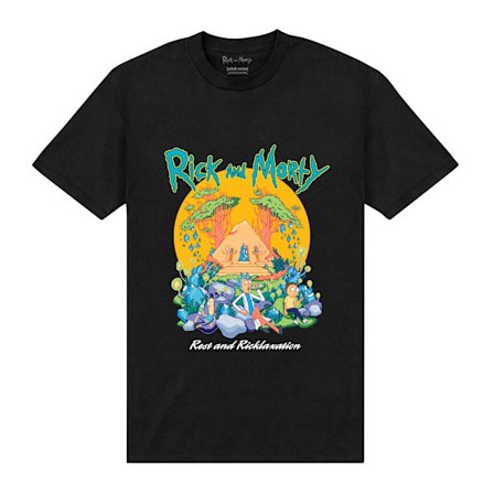 Rick And Morty Unisex Vuxen Pyramid T-Shirt M Svart