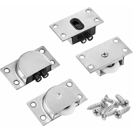 2 st Möbel Glidhjul Rullar för Skåp Fönster Skjutdörr Beslag Tillbehör (Nylon Enkelhjul)