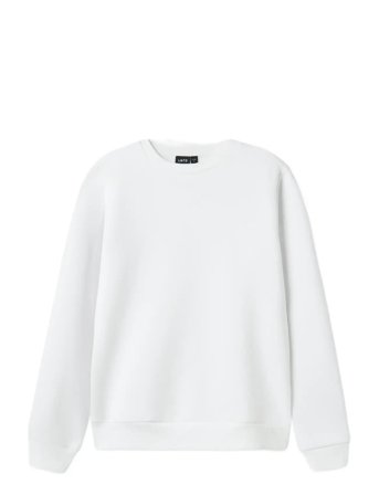 Nlmfeelin Ls O-Neck Sweat White LMTD