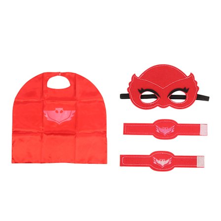 Hjälte cape ansiktsmask roligt innovativt barn Halloween cosplay cape med armband för Halloween jul födelsedagsfest