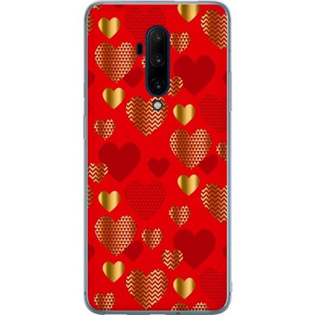 Kompatibelt Mobildeksel til OnePlus OnePlus 7T Pro GoldenHearts