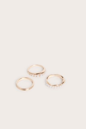 Kappahl | Ringar 3-pack Guld S | Guld