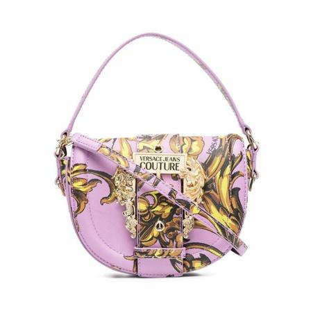 Versace Jeans Couture, Regalia Baroque Print Top Handle Bag Różowy, Kobieta, Rozmiar: ONE Size