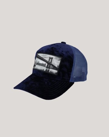 Calza Pennello Bridge Navy Velvet Trucker Niebieski Czapki z daszkiem Chłopiec - Kids Brand Store