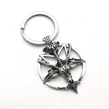 Nyckelring Get Baphomet Inverterat Pentagram Goat Ockultism Magi - high quality