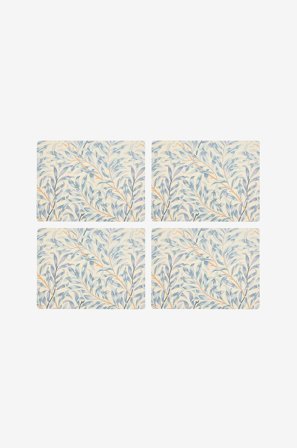 Pimpernel - Bordbrikker Morris & Co Willow Bough Blue 4-pk - Flerfarget - Løpere & brikker - Fra Homeroom