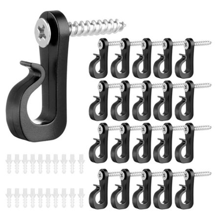 Kjøkkenkroker for innendørs organisering, lyshengerkroker med base i rustfritt stål, ledningsklemmer med enkel utløsning for oppheng av dekorasjoner, 