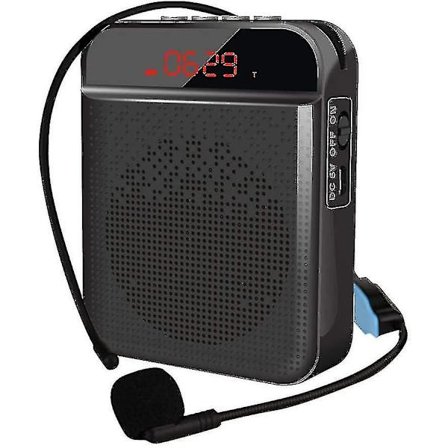 Bærbar stemmeforstærker Stemmeforstærker med bælte Bluetooth - Sort