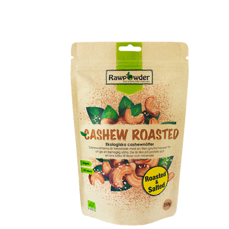 Rawpowder Økologiske Cashewnøtter Stekt Og Saltet 350 g