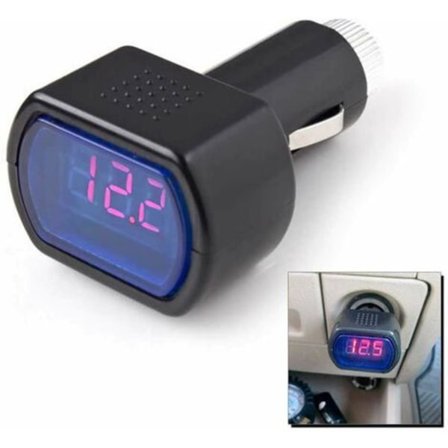 Voltmeter Batteritester Bil Lastbil Campingvogn 12V 24V Cigarettænder/NC/