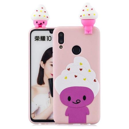 Huawei P Smart 2019 3D sødt dukke mønstret etui - Tegneserie Dyr Multicolor