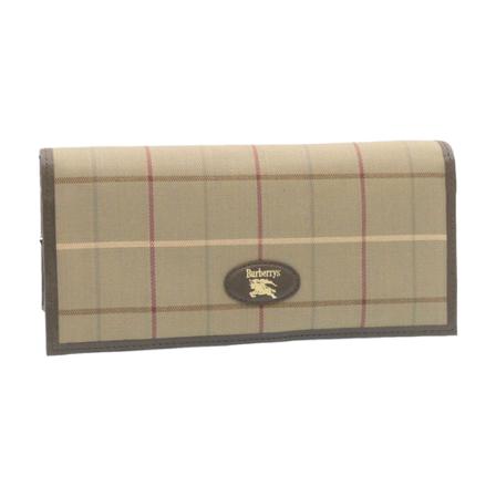 Burberry Vintage, Pre-owned Wallet Bruin, Dames, Maat:ONE Size,Canvas