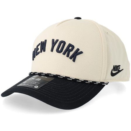 Nike MLB - MLB Beige Caps - "New York Yankees Rise Natural/Black A-frame Adjustable " @ Hatstore