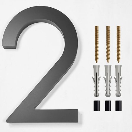 6" flytende husnummer Moderne husnummer 2 2