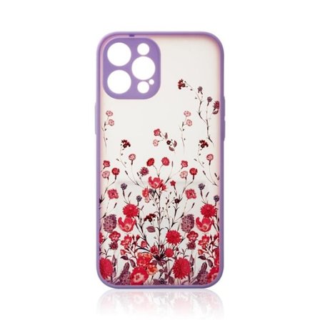 iPhone 12 Pro Max Skal Flower Design - Lila