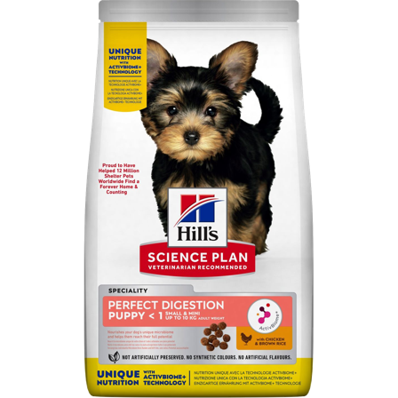 Hills Science Plan - Puppy Digestion Small & Mini Chicken & Rice 6 kg - Hund - Hundefôr & hundemat - Tørrfôr for hund - ZOO.no