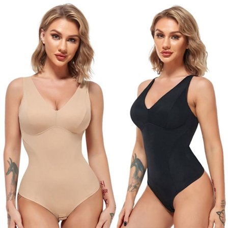 Bodysuit Shapewear Slankende undertøy SVART L