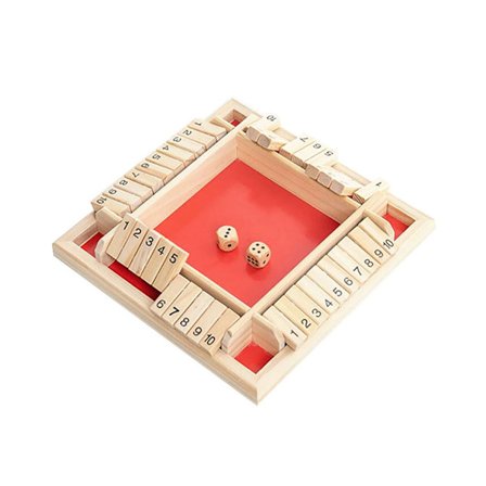 Puinen nelipuolinen floppi digitaalinen noppapeli - juhla- ja KTV-rekvisiitta - punainen