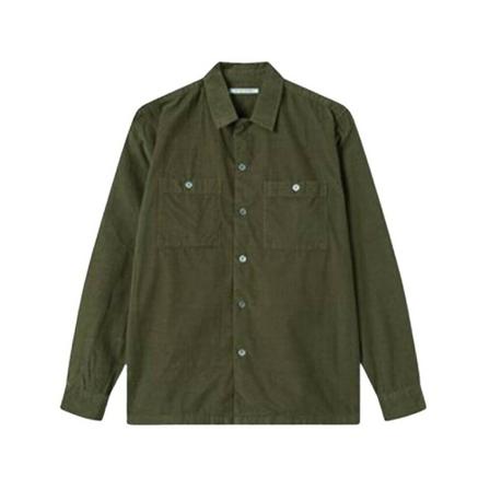 Wood Wood, Dylan corduroy shirt Zielony, Mężczyzna, Rozmiar: M